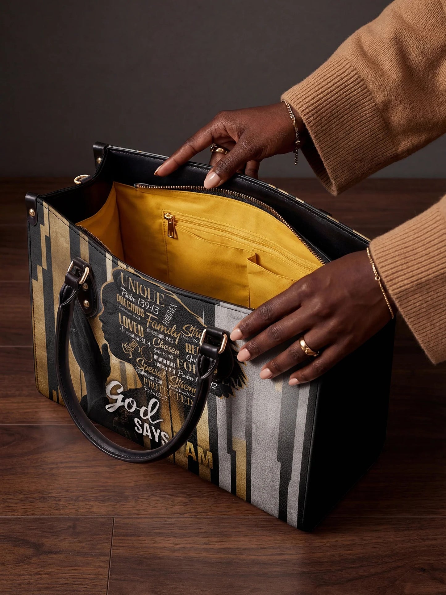 Afroyla "Amara" Leather Handbag
