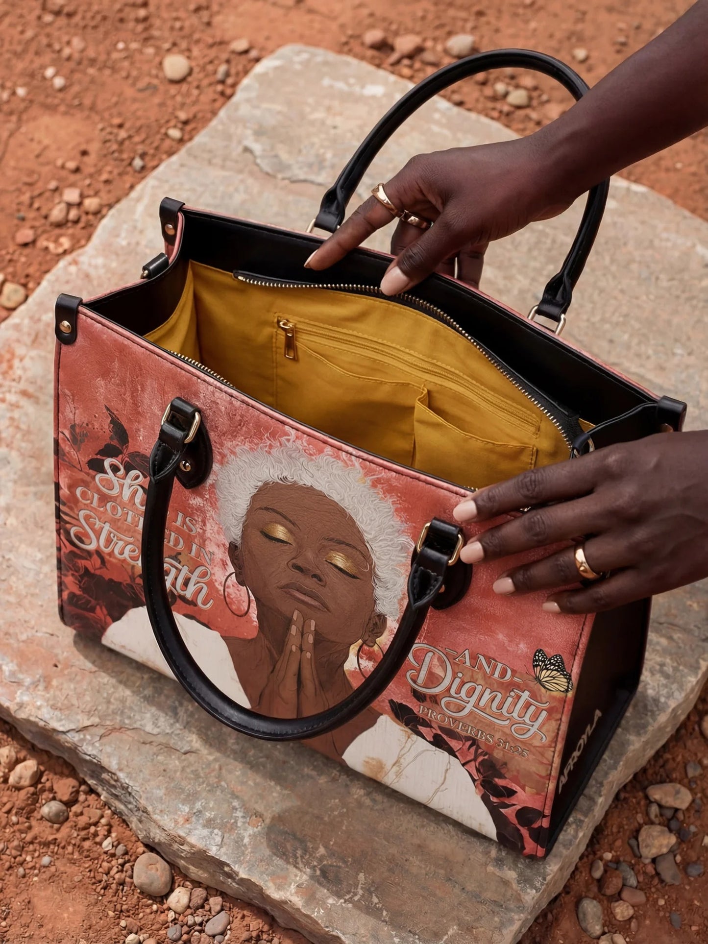 Afroyla "Namisa" Leather Handbag