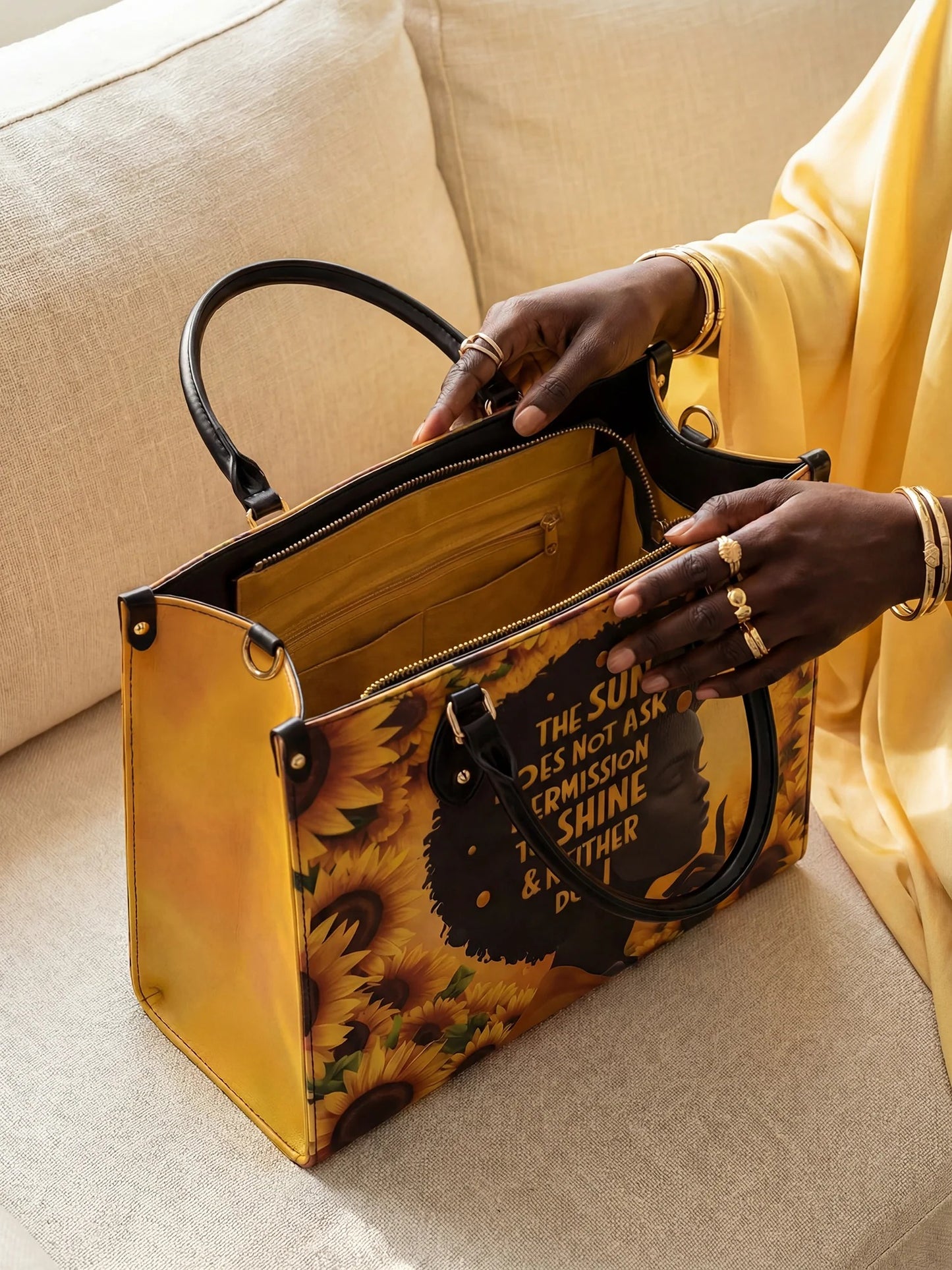 Afroyla "Sunaya" Leather Handbag