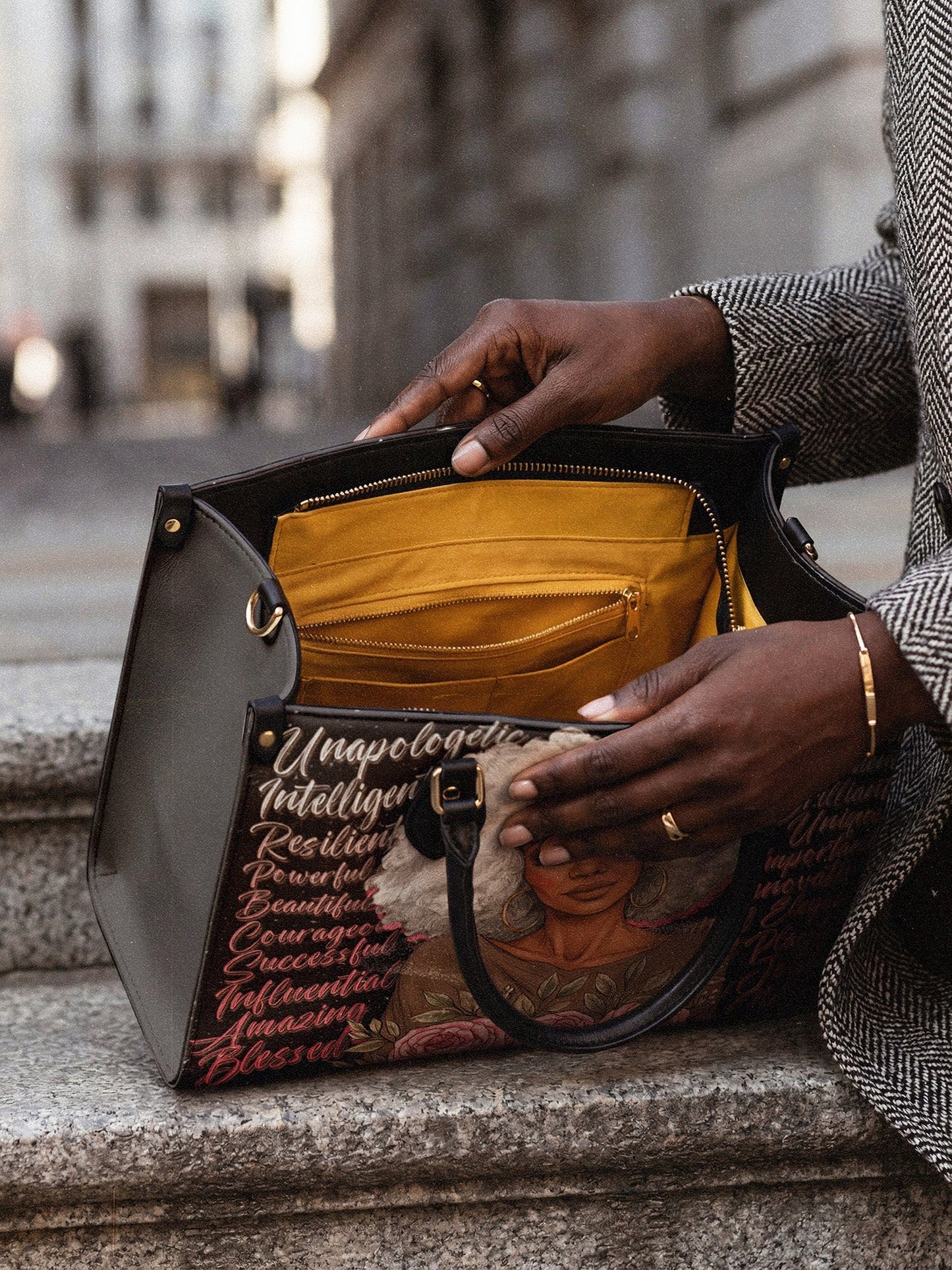 Afroyla "Zalina" Leather Handbag