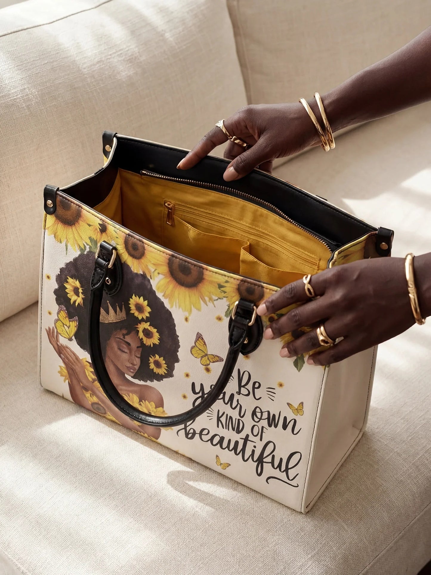 Afroyla "Zuriya" Leather Handbag
