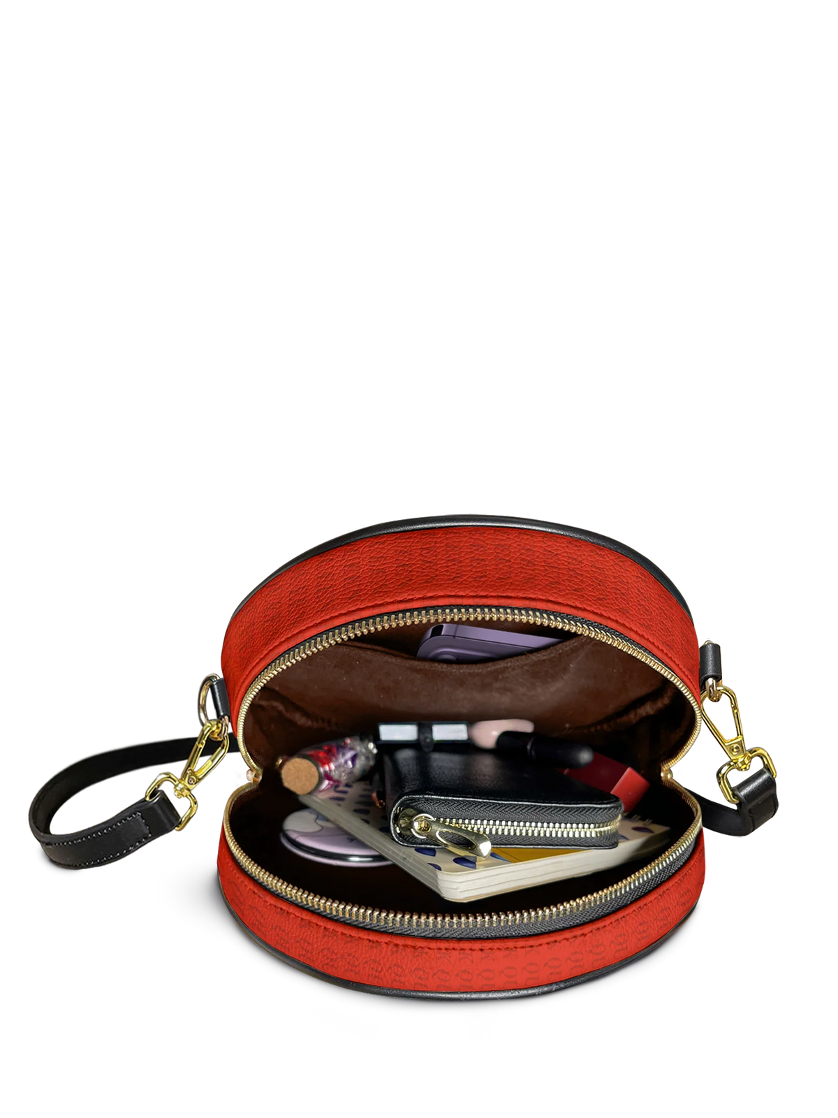 Afroyla "Aina" Flame Red Circle Crossbody Bag