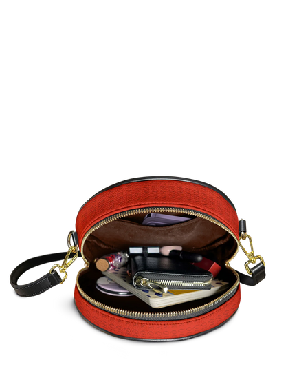 Afroyla "Aina" Flame Red Circle Crossbody Bag