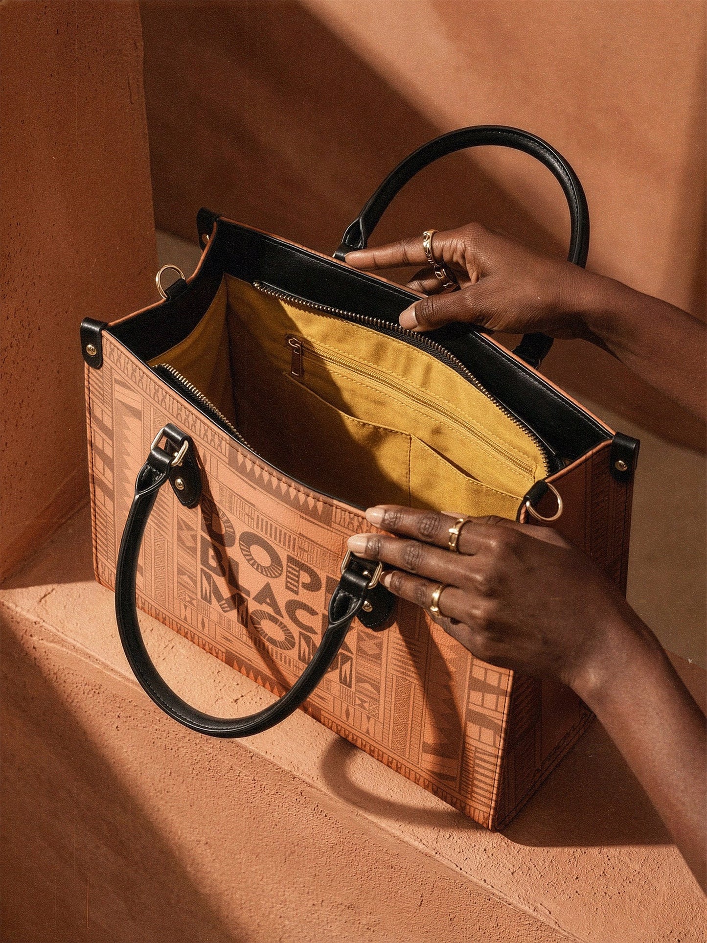 Afroyla "Dope Black Mom" Leather Handbag