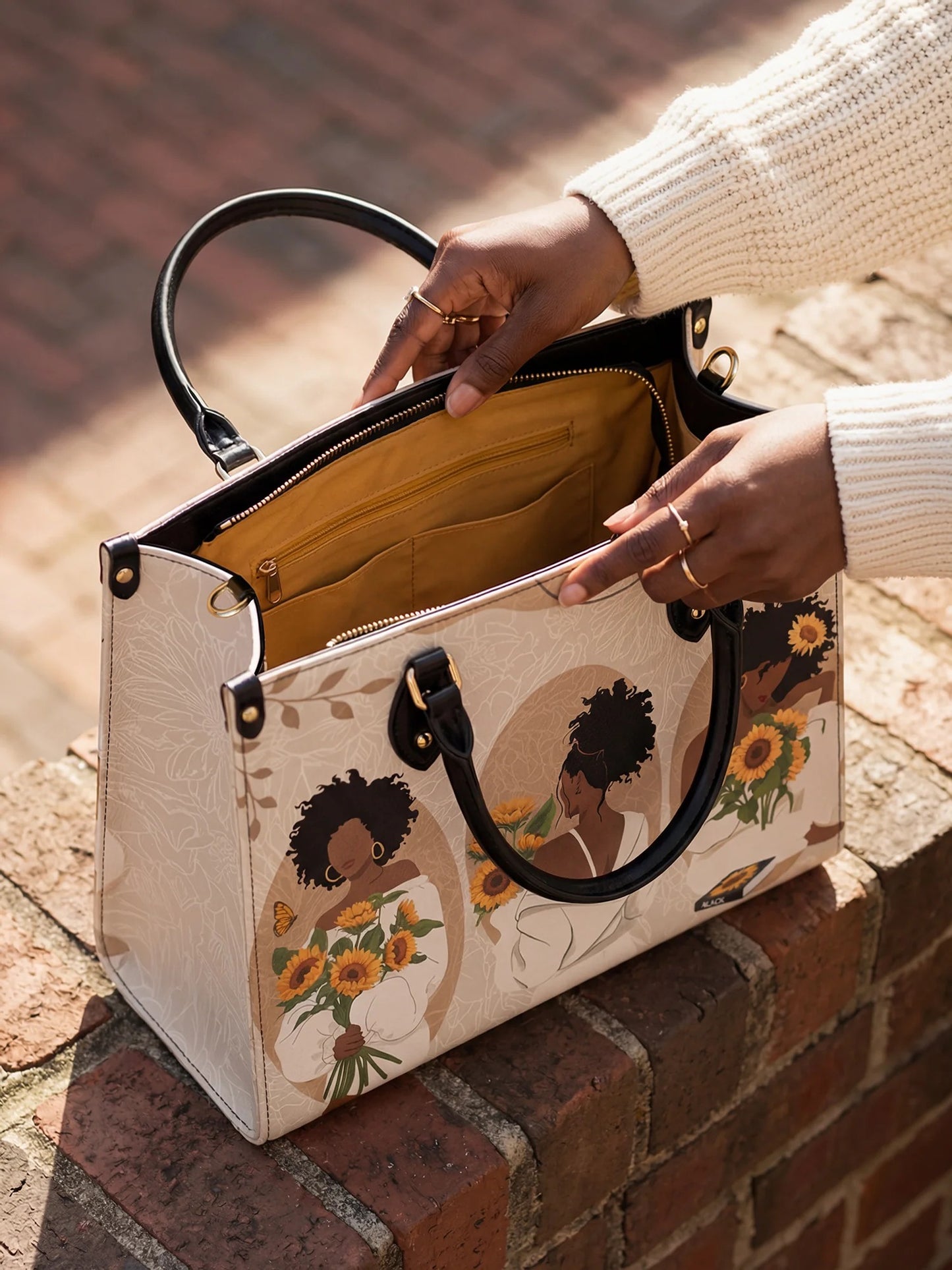 Afroyla "Solina" Leather Handbag