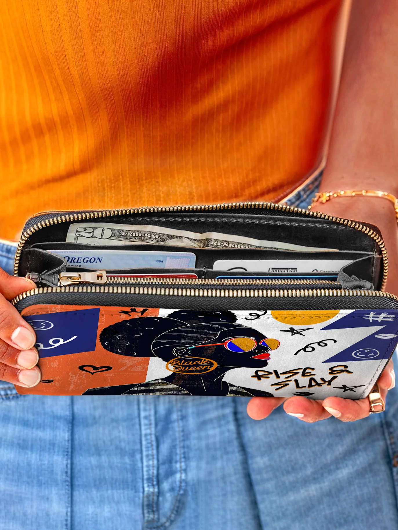 Afroyla "Sanaa" Salt Pop Wallet