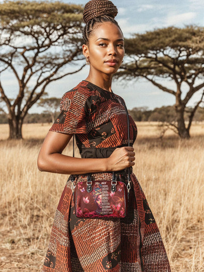 Afroyla "Imani" Pomegranate Red Mini Satchel