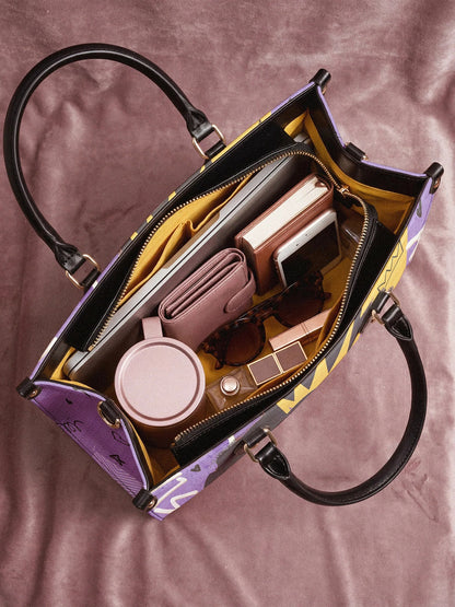 Afroyla "Aina" Grape Soda Leather Handbag