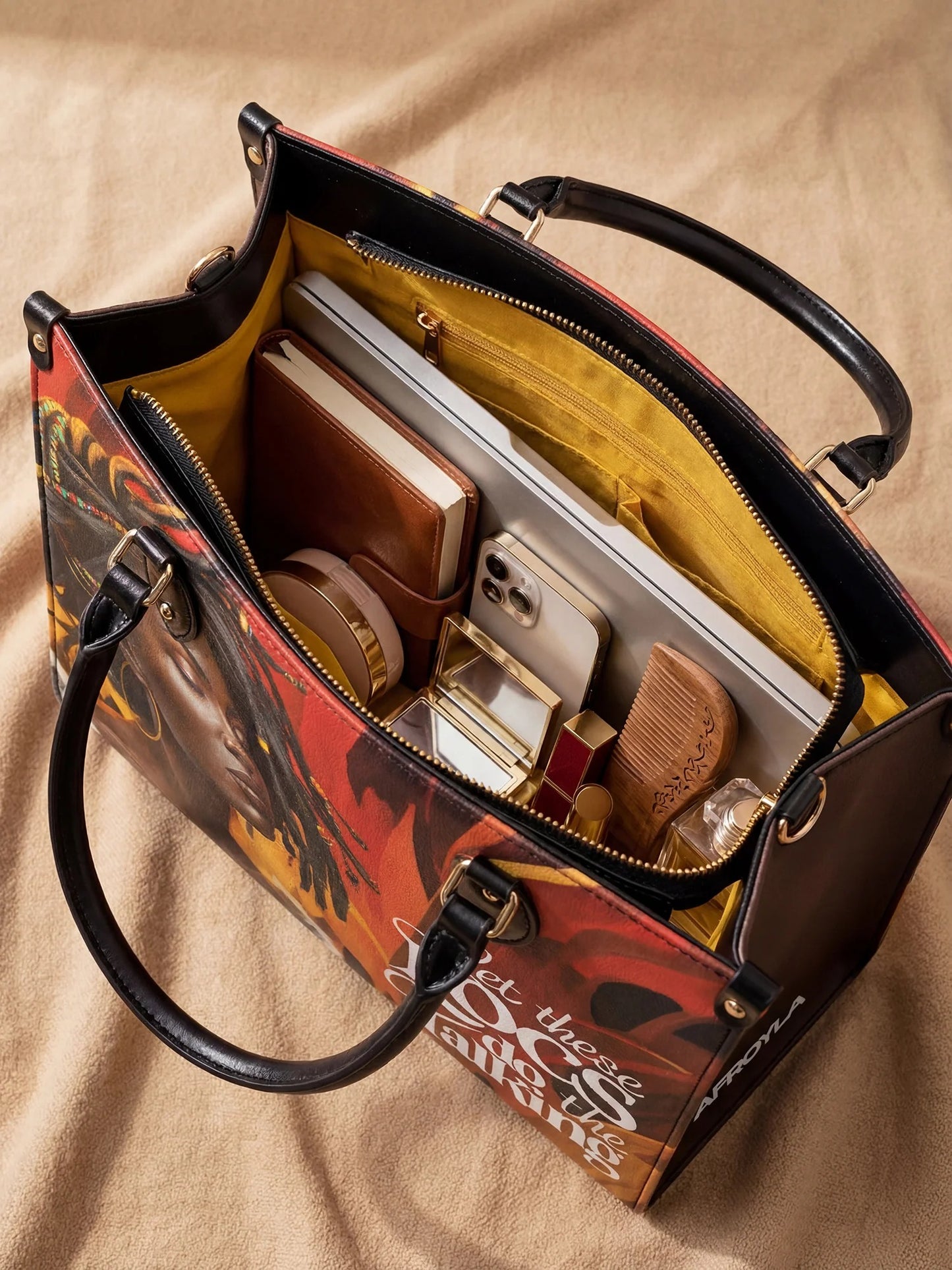 Afroyla "Locella" Leather Handbag