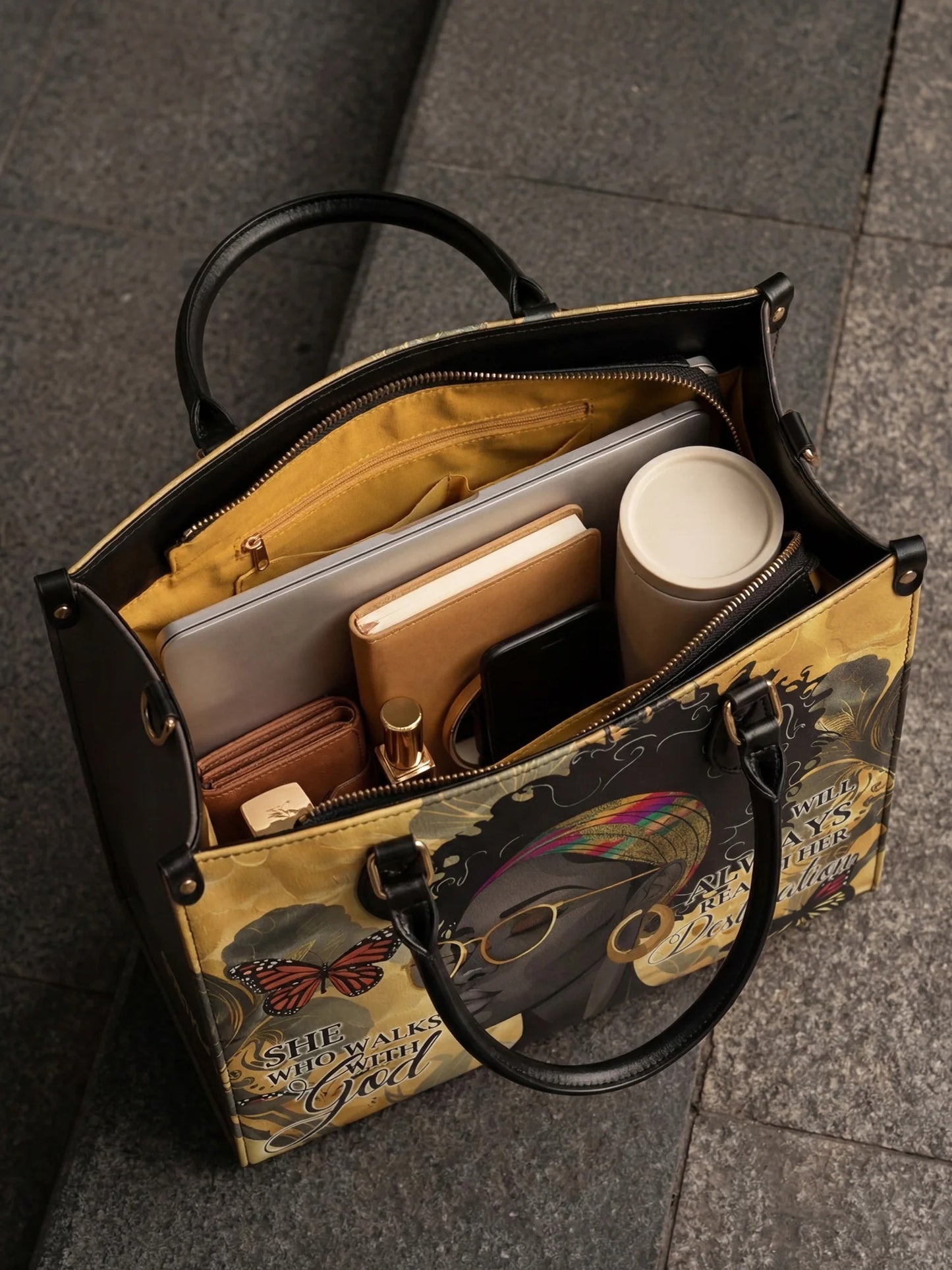 Afroyla "Njia" Leather Handbag