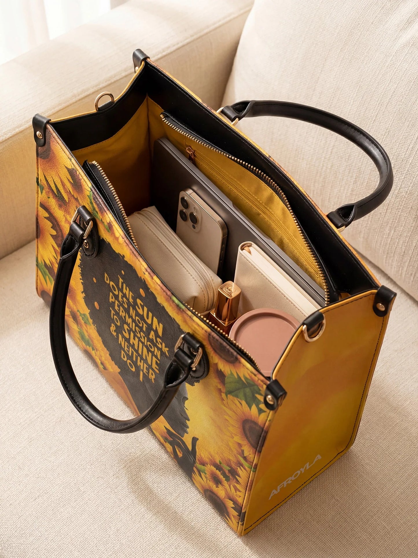 Afroyla "Sunaya" Leather Handbag